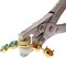 The Beadsmith Smart Setter Parallel Pliers – 5” Cup Chain Tool for Gemstone Setting, Polished Steel, 5 Brass Setting Heads Sizes (14mm, 12mm, 11mm, 8.5mm, 6mm) & 12mm Plastic Head